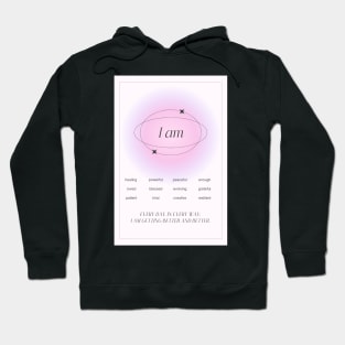 Pink Aura Affirmations for Self Love Hoodie